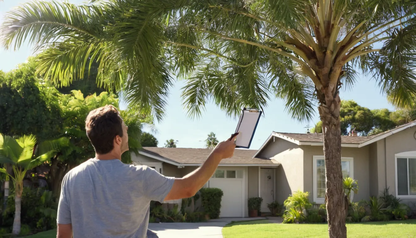 Homeowner talking with a local tree provider about a tree in the Kissimmee area